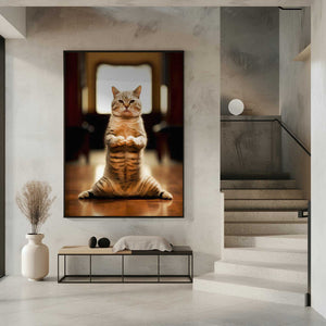 Tablou înramat „Cat yoga 12” de Justyna Jaszke