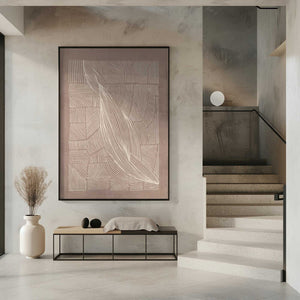 Tablou înramat „Abstract Irregular Lines” de Lucrecia Caporale