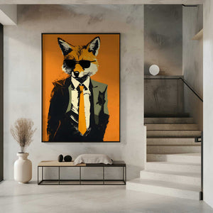 Tablou înramat „Fox In a Suit” de Andreas Magnusson