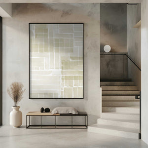 Tablou înramat „Neutral Tangle Grid 2” de cartissi