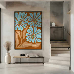 Tablou înramat „Amber Blooms” de Miho Art Studio