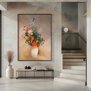 Tablou înramat „Vase of Flowers” de Odilon Redon