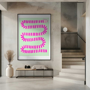 Tablou înramat „Pandc Pinksnake Copy” de Jenny Liz Rome