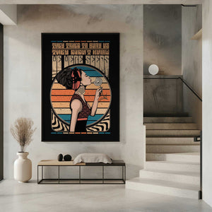 Tablou înramat „Peace Hippie Quote” de Retrodrome