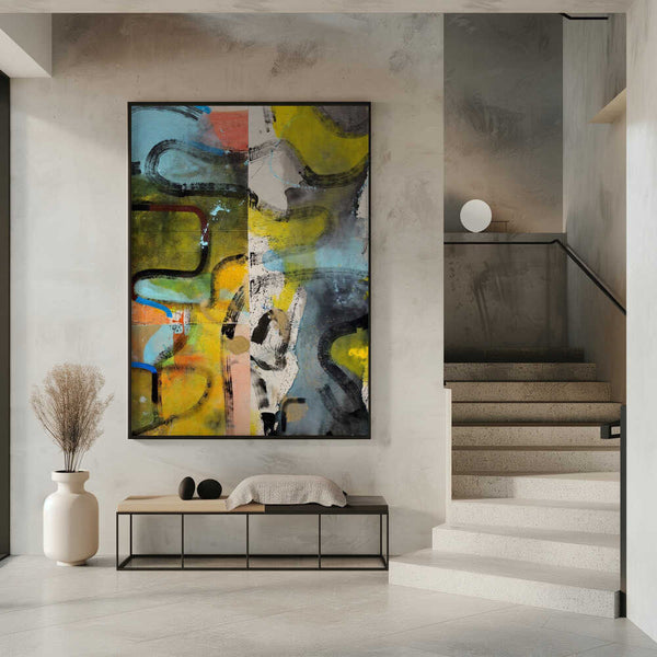 Tablou înramat „Abstract” de Poonam Choudhary