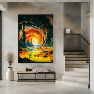 Tablou înramat „Romantic Space Walk” de Taudalpoi