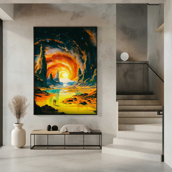 Tablou înramat „Romantic Space Walk” de Taudalpoi