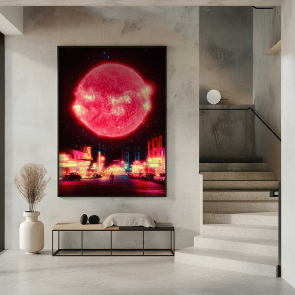 Tablou înramat „Neon Nightfall” de Taudalpoi