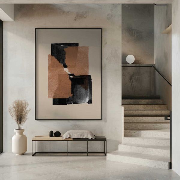 Tablou înramat „Earthy Blocks Blend” de THE MIUUS STUDIO