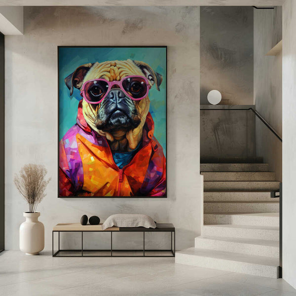 Tablou înramat „Dog Watercolor Animal Art” de Justyna Jaszke