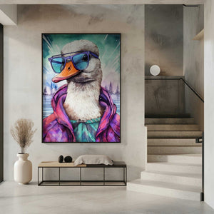 Tablou înramat „Goose Watercolor Animal Art” de Justyna Jaszke