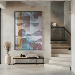 Tablou înramat „Abstract Shapes In Warm Pastel Colors  0010” de Dina Dankers