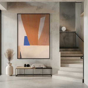 Tablou înramat „Warm Earth Tones And Bold Geometric Shapes” de Little Dean