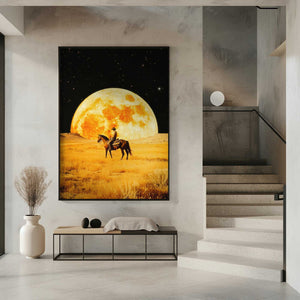 Tablou înramat „Lunar Cowboy” de Taudalpoi