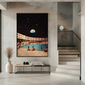 Tablou înramat „Lunar Pool” de Taudalpoi