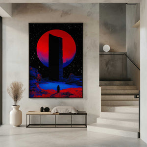 Tablou înramat „Red Moon Aura” de Taudalpoi