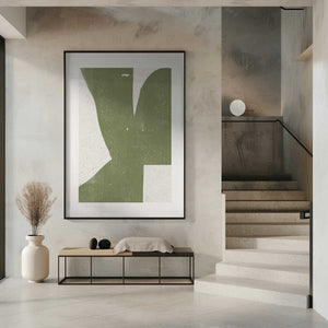 Tablou înramat „Green Abstract Form” de THE MIUUS STUDIO