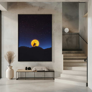 Tablou înramat „The Rider and the Moon” de Taudalpoi