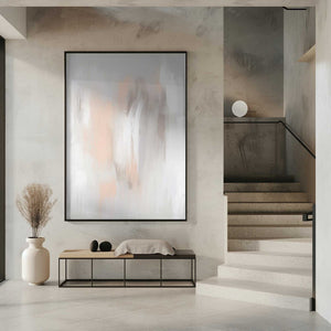 Tablou înramat „Soft Neutral Tones with Delicate Brushstrokes” de uplusmestudio