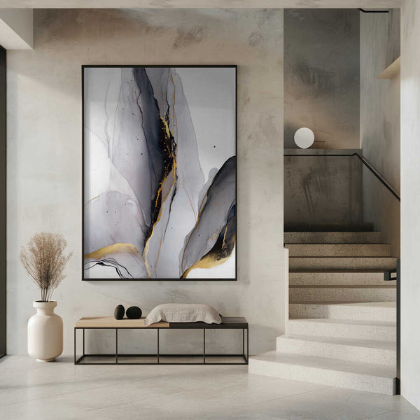 Tablou înramat „Golden Veins Flow” de Alevtina Shelest