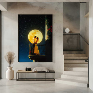 Tablou înramat „Love Under the Moon” de Taudalpoi