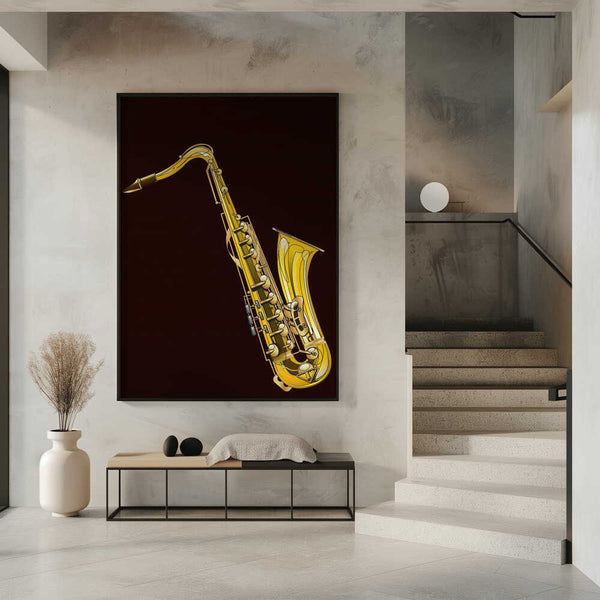 Tablou înramat „Golden Saxophone” de Nicholas