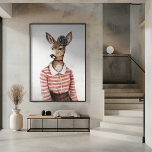 Tablou înramat „A Deer With A Human Body Shape” de Mike Koubou