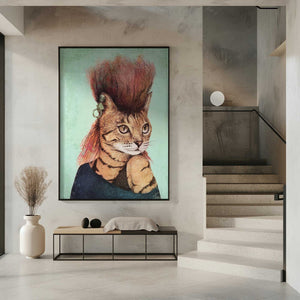 Tablou înramat „Stylish Tabby Cat” de Mike Koubou