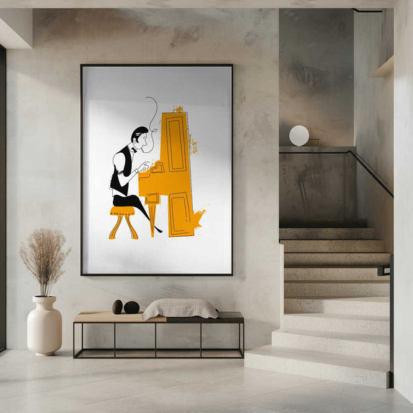 Tablou înramat „New Orleans Pianist” de Nicholas