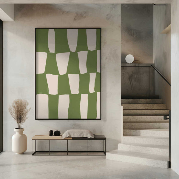Tablou înramat „Rhythmic Greens” de Treechild