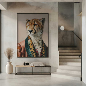 Tablou înramat „Sir Cheetah In Vintage Clothing” de SHANDU