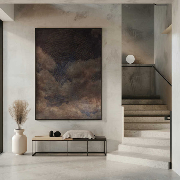 Tablou înramat „Sign In the Sky Brown” de Pia Lilenthal