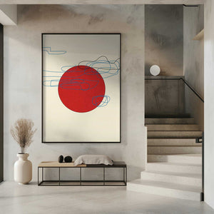 Tablou înramat „Bold Red Circles” de Nicholas