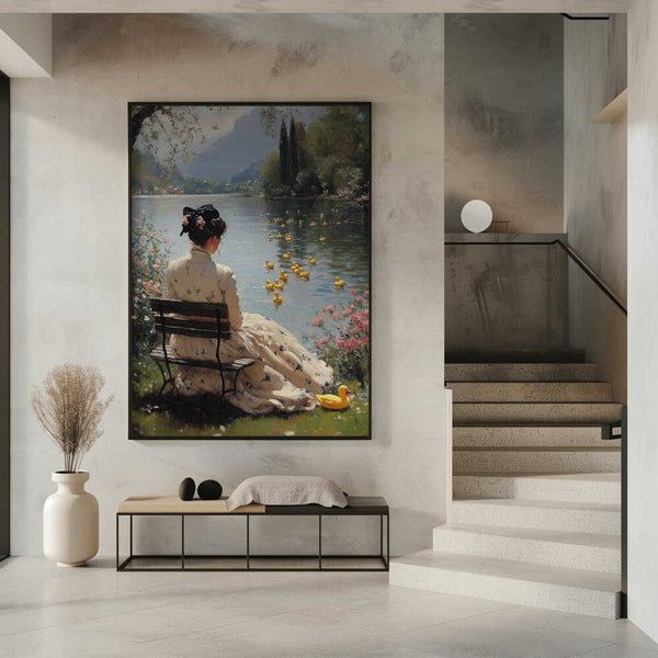 Tablou înramat „Tranquil Waterside” de Dikhotomy