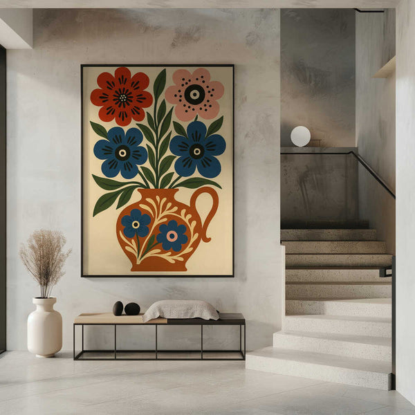 Tablou înramat „Floral Vase Delight” de Marianne Bassil