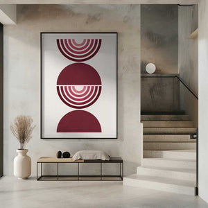 Tablou înramat „Red Symmetry Layers” de Vitor Costa