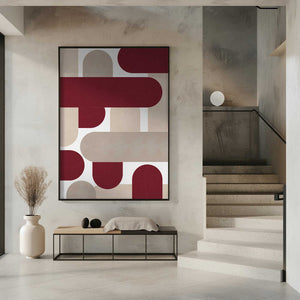 Tablou înramat „Curved Stripes Harmony” de Vitor Costa