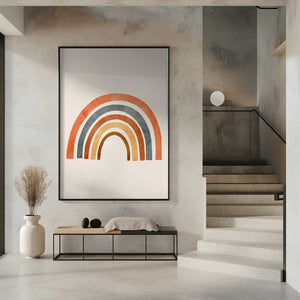 Tablou înramat „Muted Rainbow Curve” de City Art