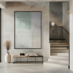 Tablou înramat „Pastel Painted Wall Sage Green Nude” de Alexandra Weise