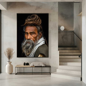 Tablou înramat „Portrait of a Sadhu...” de Rakesh J.V