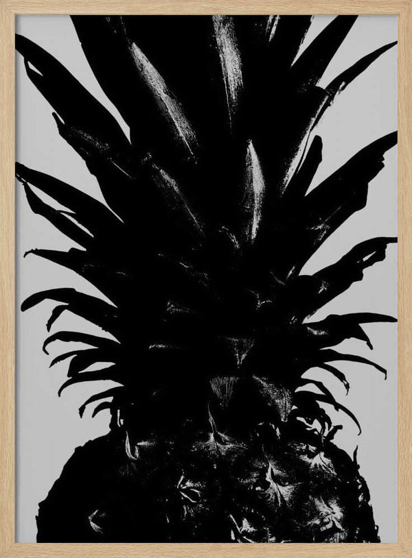 Tablou înramat „Pineapple bw” de Pictufy Studio III