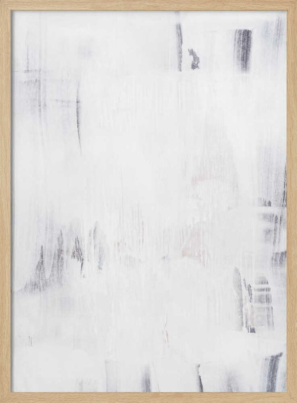 Tablou înramat „Soft White Brushstrokes” de uplusmestudio