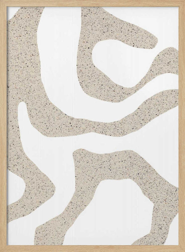 Tablou înramat „Sandy Contours” de uplusmestudio