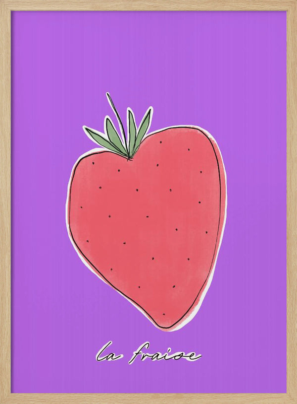 Tablou înramat „Stylized Strawberry Delight” de uplusmestudio