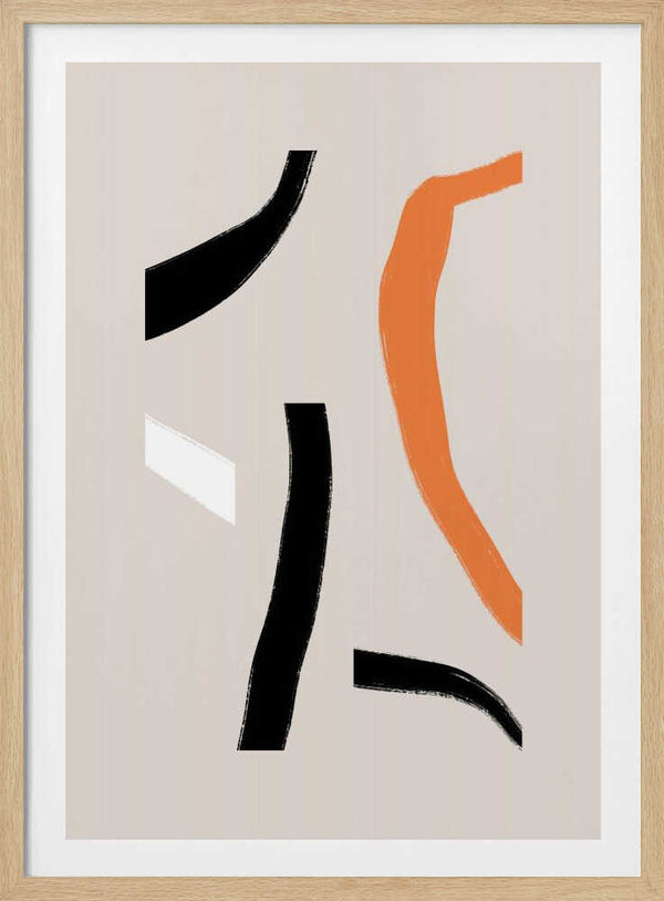 Tablou înramat „Colorful Curved Shapes” de uplusmestudio