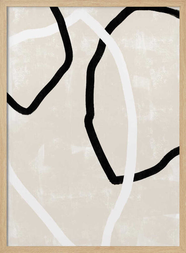 Tablou înramat „Curved Lines Dance” de uplusmestudio