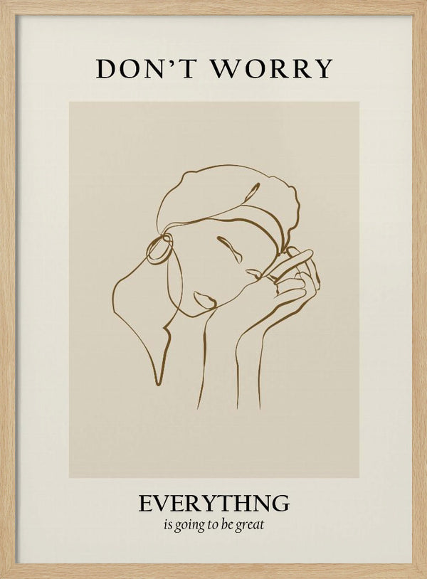 Tablou înramat „Modern line portrait” de NKTN