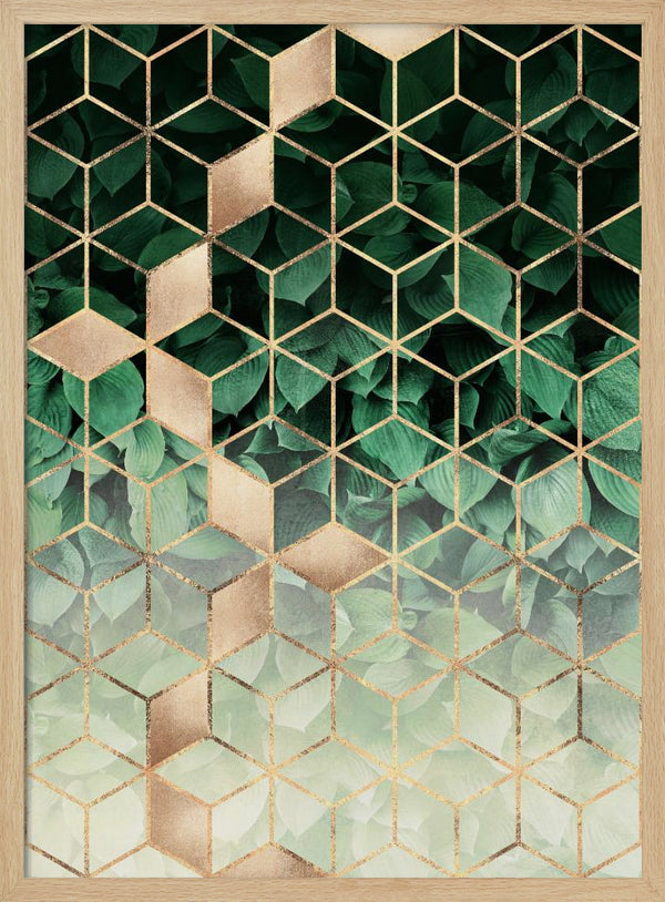 Tablou înramat „Leaves And Cubes” de Elisabeth Fredriksson