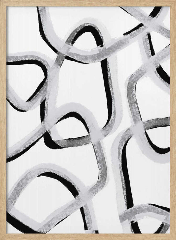 Tablou înramat „Chaotic Lines Dance” de uplusmestudio