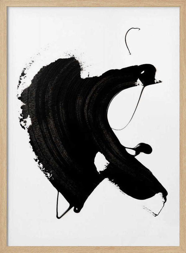 Tablou înramat „Black abstract Stroke” de uplusmestudio